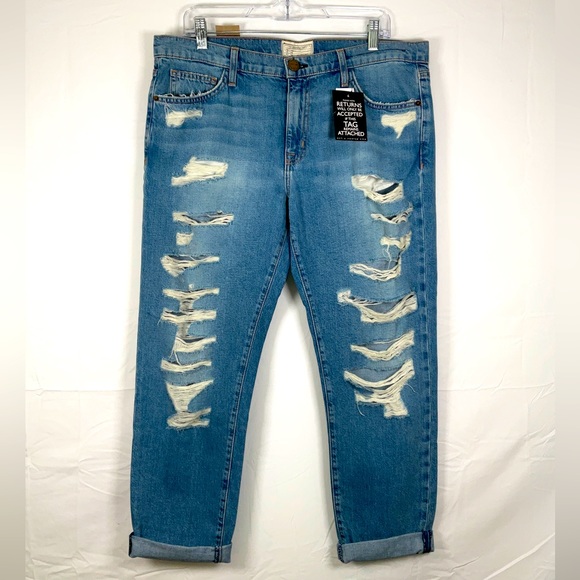 Current/Elliott Denim - NWT Women’s‎ Current / Elliott The Fling Slim Boyfriend Blue Jeans 31” x 27”
